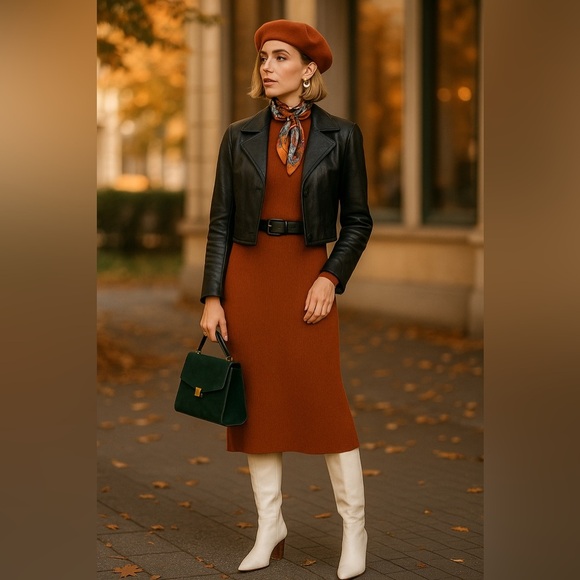 Boots SCHUTZ White Heeled Knee-High Boots leather- year round 3 1/2” heel - Picture 2 of 6